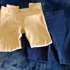 2 pair wonder nations girls school uniform pants.